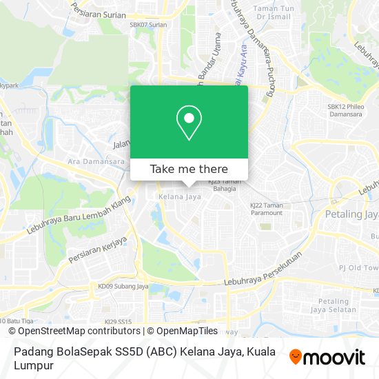 Peta Padang BolaSepak SS5D (ABC) Kelana Jaya