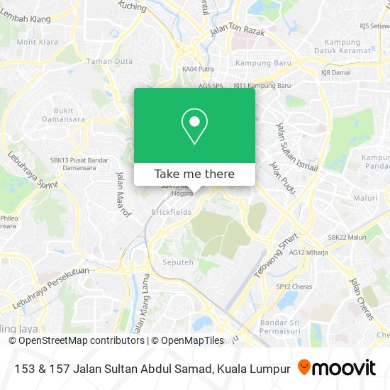 Peta 153 & 157 Jalan Sultan Abdul Samad