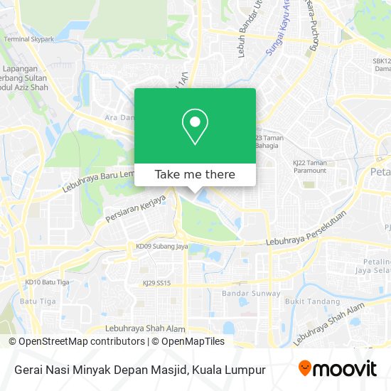 Peta Gerai Nasi Minyak Depan Masjid