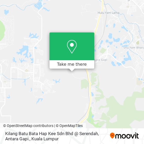 Peta Kilang Batu Bata Hap Kee Sdn Bhd @ Serendah, Antara Gapi.