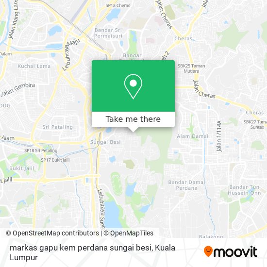 Peta markas gapu kem perdana sungai besi