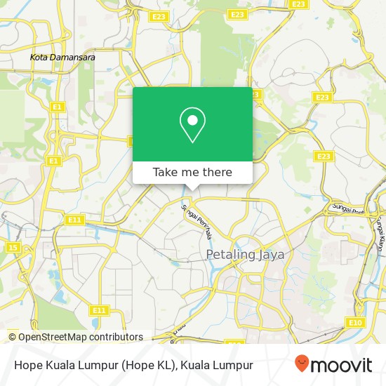 Hope Kuala Lumpur (Hope KL) map