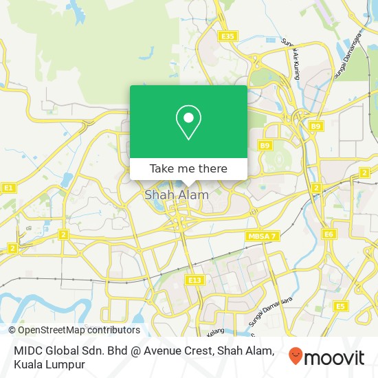 MIDC Global Sdn. Bhd @ Avenue Crest, Shah Alam map