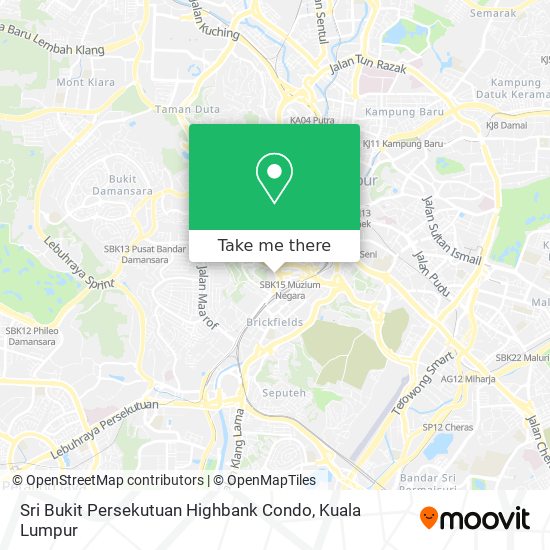 Peta Sri Bukit Persekutuan Highbank Condo