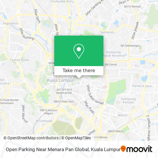 Open Parking Near Menara Pan Global map