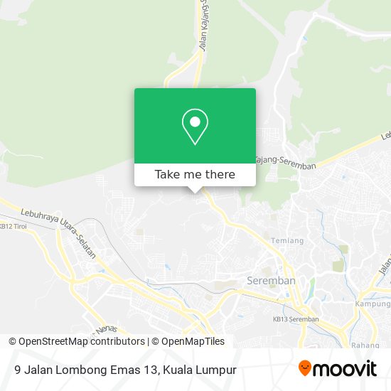 9 Jalan Lombong Emas 13 map