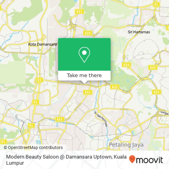 Modern Beauty Saloon @ Damansara Uptown map