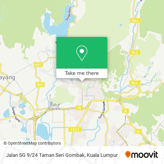 Peta Jalan SG 9 / 24 Taman Seri Gombak