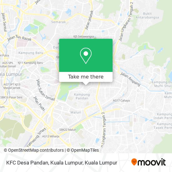 Peta KFC Desa Pandan, Kuala Lumpur