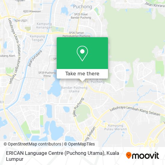 Peta ERICAN Language Centre (Puchong Utama)