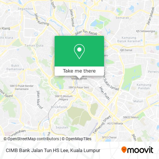 Peta CIMB Bank Jalan Tun HS Lee