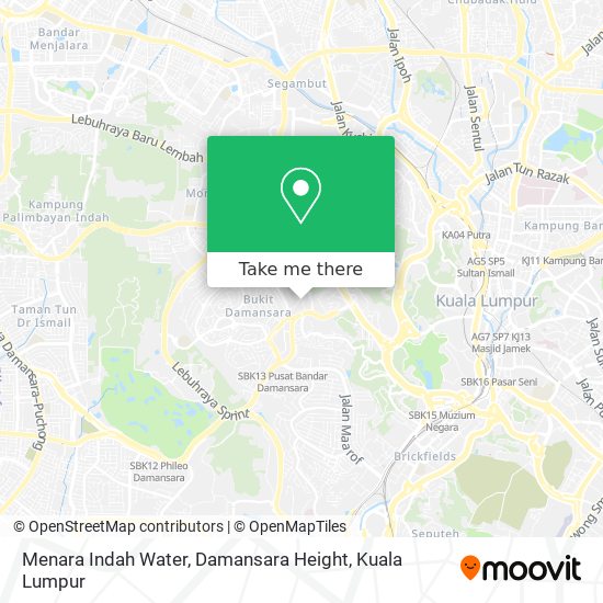 Menara Indah Water, Damansara Height map