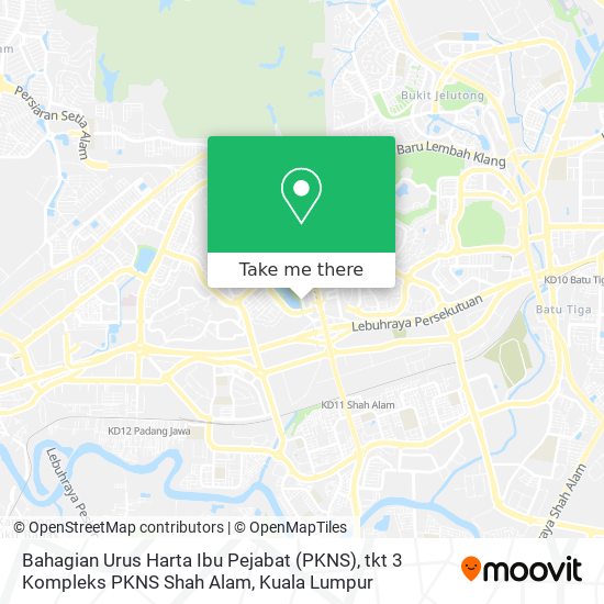 Peta Bahagian Urus Harta Ibu Pejabat (PKNS), tkt 3 Kompleks PKNS Shah Alam