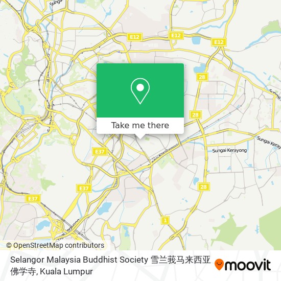 Selangor Malaysia Buddhist Society 雪兰莪马来西亚佛学寺 map