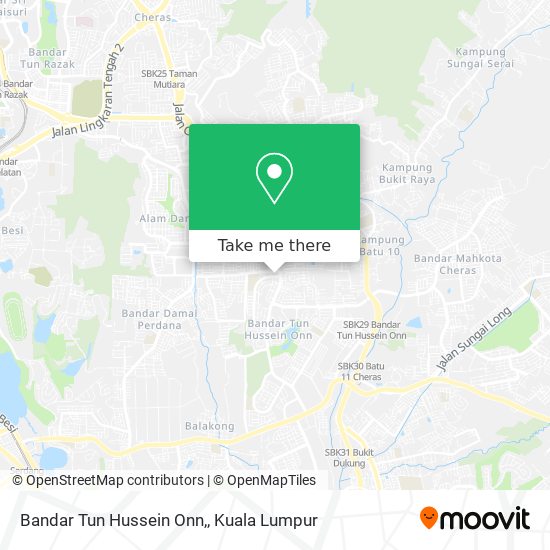 Bandar Tun Hussein Onn, map