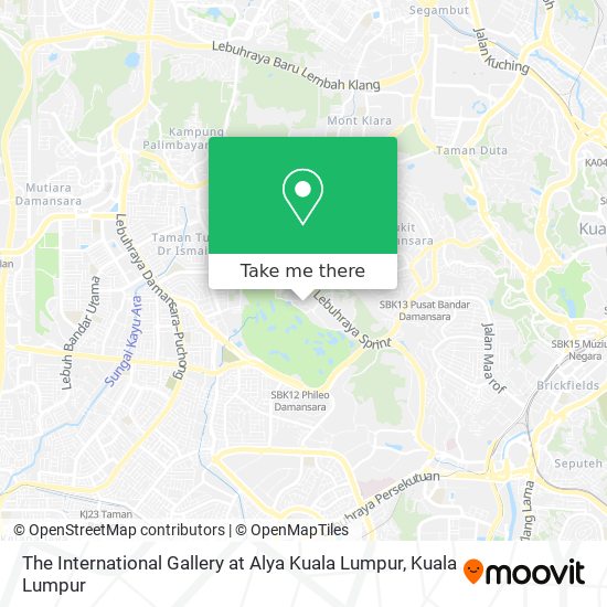 Peta The International Gallery at Alya Kuala Lumpur