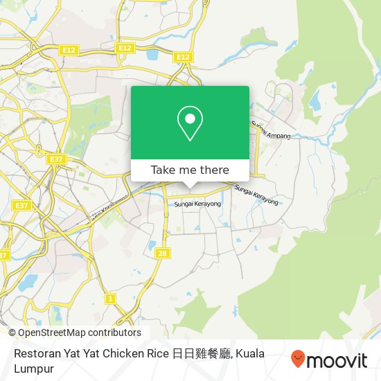 Peta Restoran Yat Yat Chicken Rice 日日雞餐廳