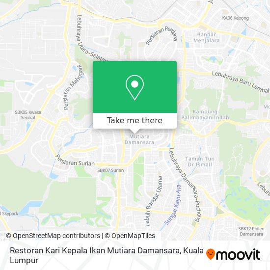 Restoran Kari Kepala Ikan Mutiara Damansara map