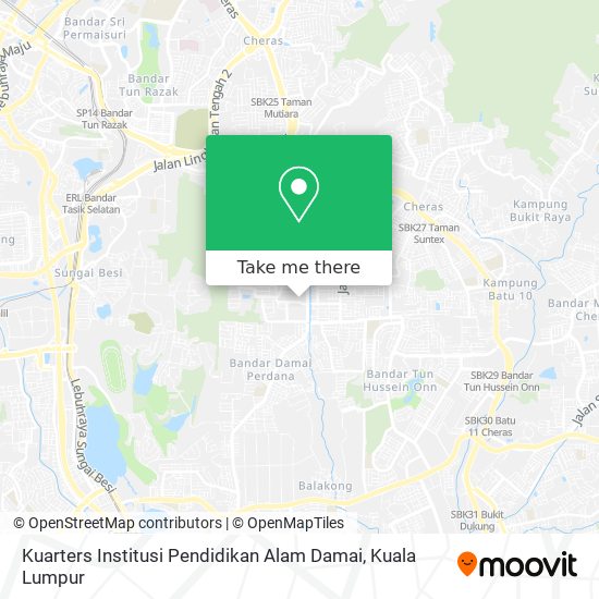 Kuarters Institusi Pendidikan Alam Damai map