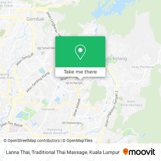 Lanna Thai, Traditional Thai Massage map