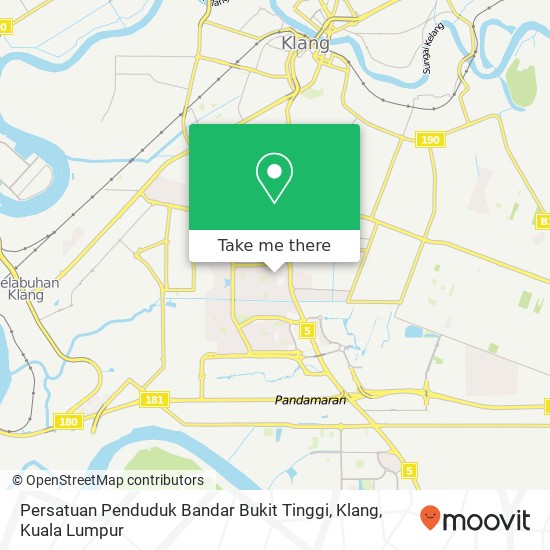 Peta Persatuan Penduduk Bandar Bukit Tinggi, Klang