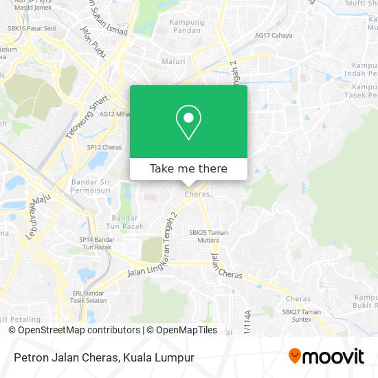 Petron Jalan Cheras map