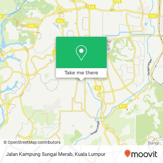Peta Jalan Kampung Sungai Merab