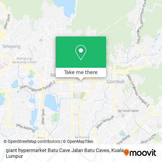 Peta giant hypermarket Batu Cave Jalan Batu Caves