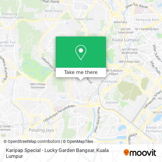 Karipap Special - Lucky Garden Bangsar map