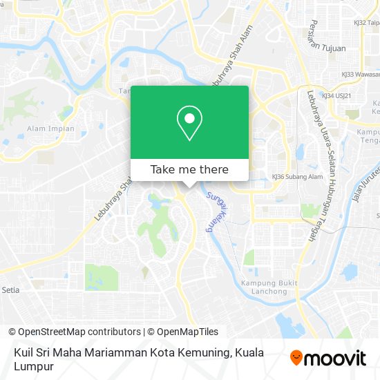 Kuil Sri Maha Mariamman Kota Kemuning map