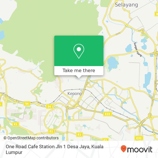 One Road Cafe Station Jln 1 Desa Jaya map
