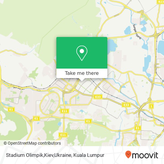 Stadium Olimpik,Kiev,Ukraine map