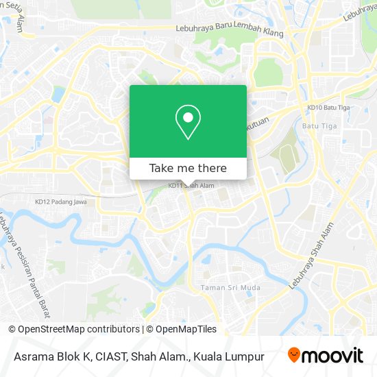Peta Asrama Blok K, CIAST, Shah Alam.
