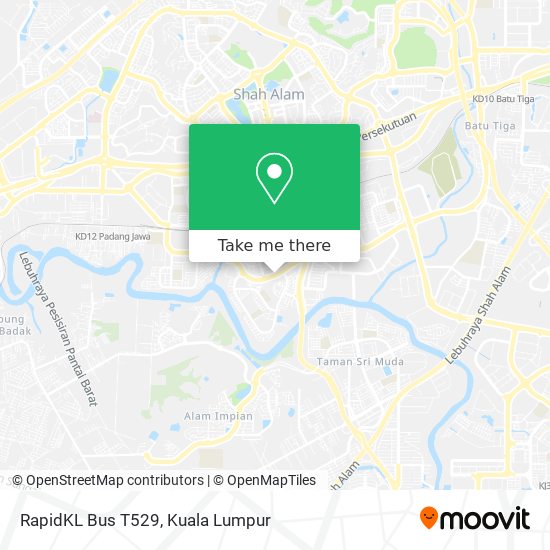 RapidKL Bus T529 map