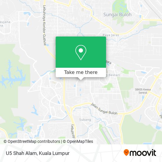 U5 Shah Alam map