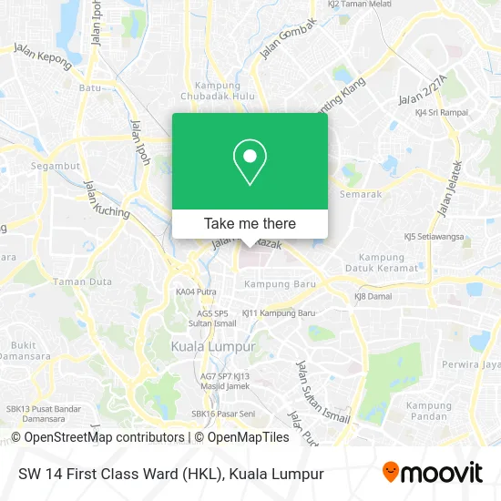 SW 14 First Class Ward (HKL) map
