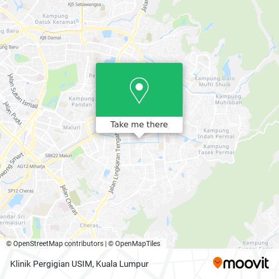 Klinik Pergigian USIM map