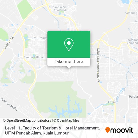 Peta Level 11, Faculty of Tourism & Hotel Management, UiTM Puncak Alam