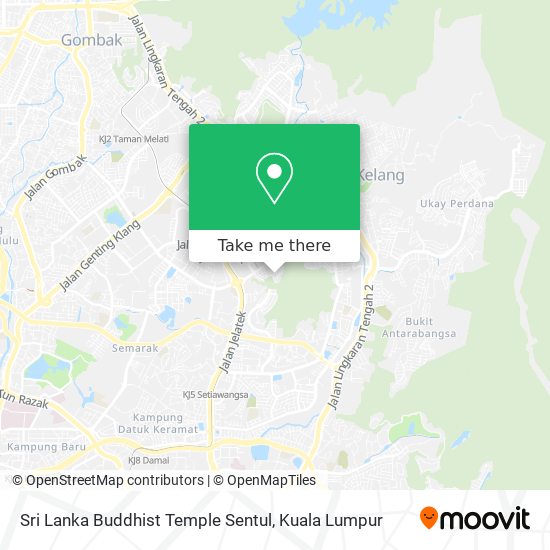 Sri Lanka Buddhist Temple Sentul map