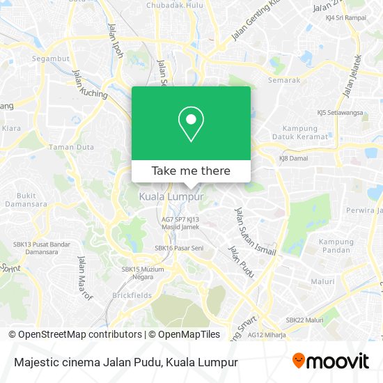 Majestic cinema Jalan Pudu map