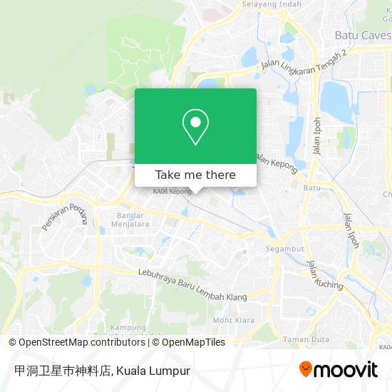 甲洞卫星巿神料店 map