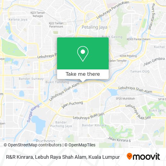 R&R Kinrara, Lebuh Raya Shah Alam map