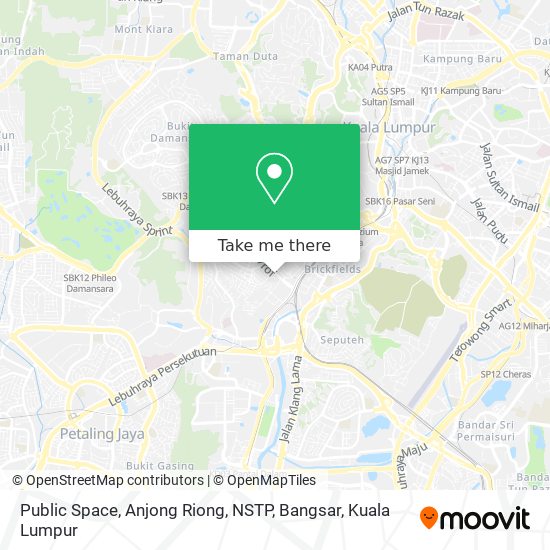 Peta Public Space, Anjong Riong, NSTP, Bangsar