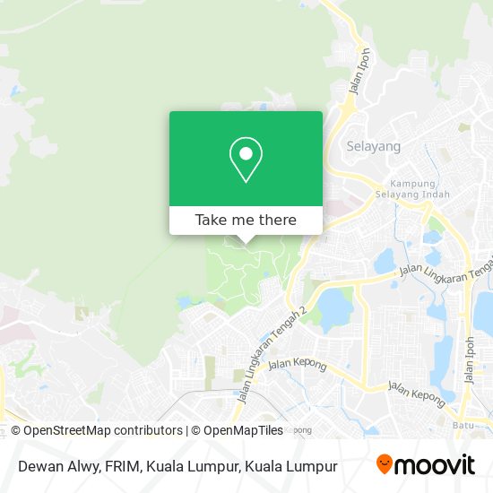 Dewan Alwy, FRIM, Kuala Lumpur map