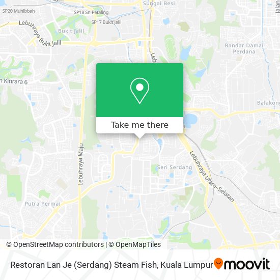 Restoran Lan Je (Serdang) Steam Fish map