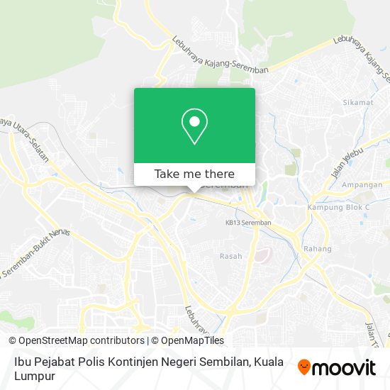 Peta Ibu Pejabat Polis Kontinjen Negeri Sembilan
