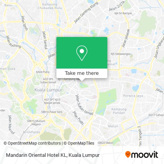 Mandarin Oriental Hotel KL map