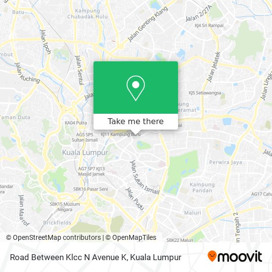 Road Between Klcc N Avenue K map