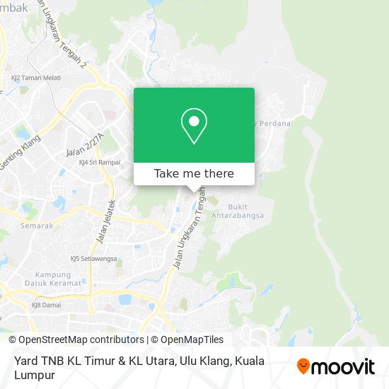Yard TNB KL Timur & KL Utara, Ulu Klang map