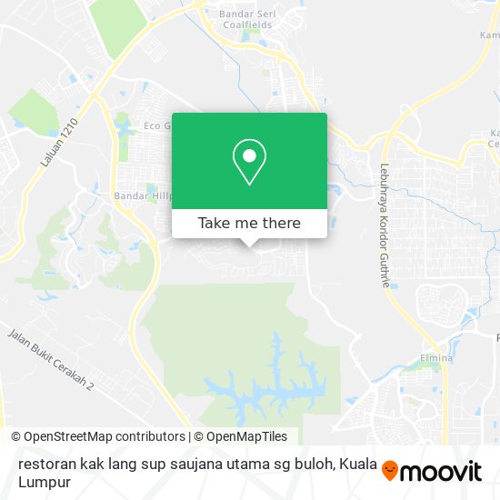 restoran kak lang sup saujana utama sg buloh map